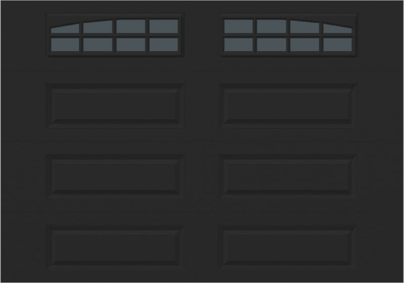 10x7 - Arched Stockton Long - Tinted With glass Long - Black