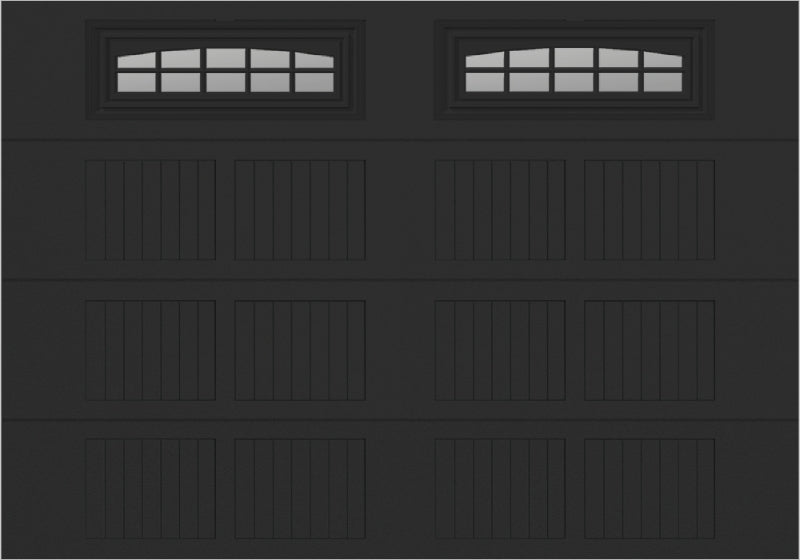 10x7 -  Cascade Short - Clear  With glass - Black