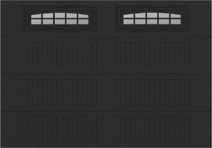 10x7 -  Cascade Short - Clear  With glass - Black