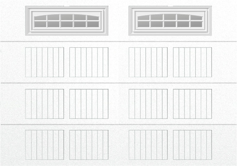 10x7 -  Cascade Short - Clear  With glass - White