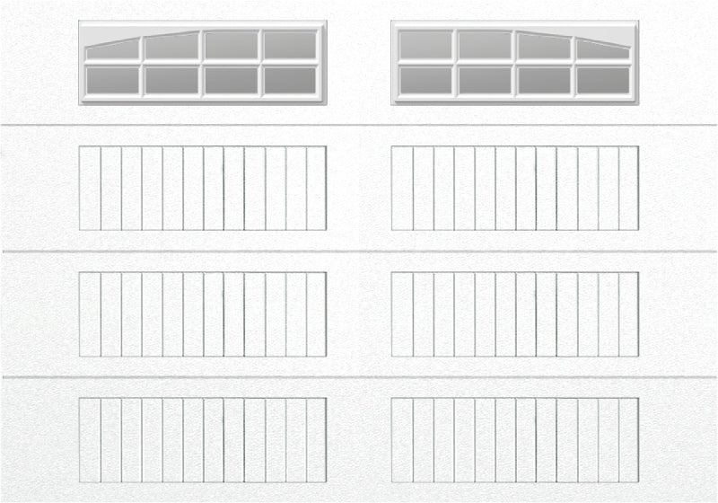 10x7 -  Arched Stockton Long - Clear  With glass Long - White