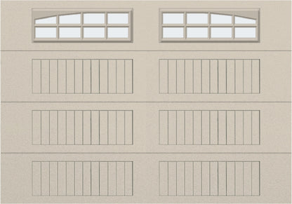 10x7 - Arched Stockton Long - Frosted With glass Long - Almond