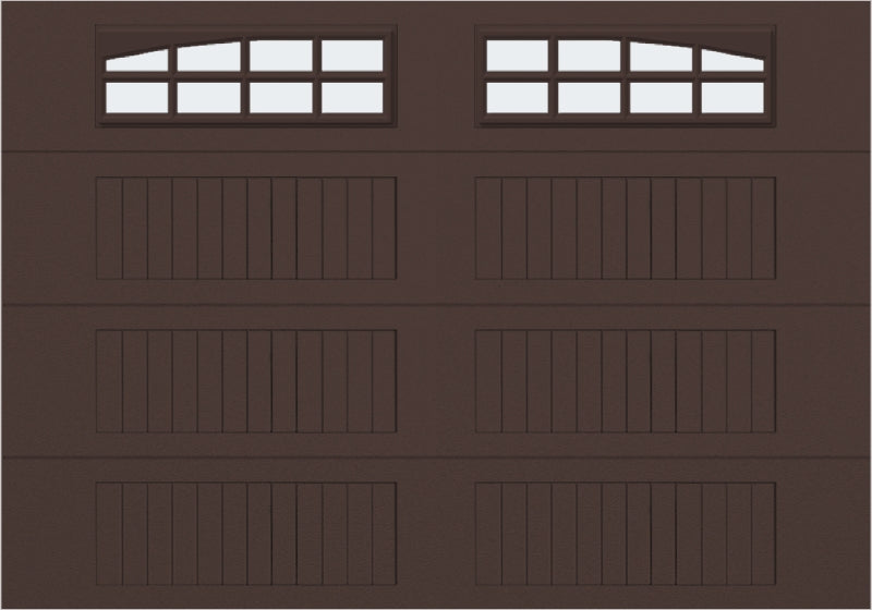 10x7 -  Arched Stockton Long - Frosted With glass Long - Brown