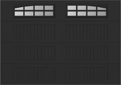 10x7 -  Arched Stockton Long - ObscureWith glass Long - Black