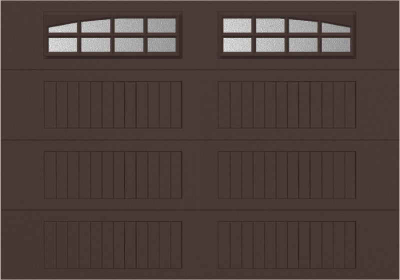 10x7 -  Arched Stockton Long - ObscureWith glass Long - Brown