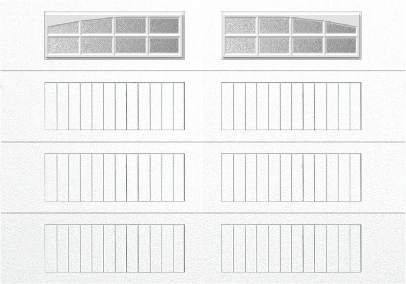 10x7 -  Arched Stockton Long - Obscure With glass Long - White
