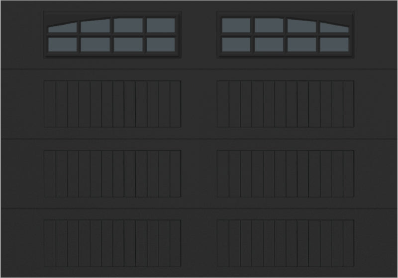 10x7 - Arched Stockton Long - Tinted With glass Long - Black