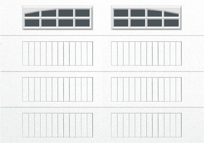 10x7 -  Arched Stockton Long - Obscure With glass Long - White