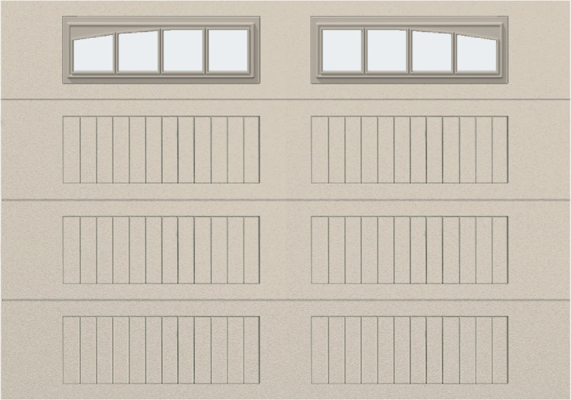 10x7 - Arched Stockbridge Long - Frosted With glass Long - Almond