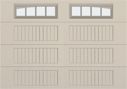 10x7 - Arched Stockbridge Long - Frosted With glass Long - Almond