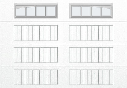 10x7 - Arched Stockbridge Long - Frosted With glass Long - White