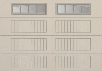 10x7 - Arched Stockbridge Long - Obscure With glass Long - Almond