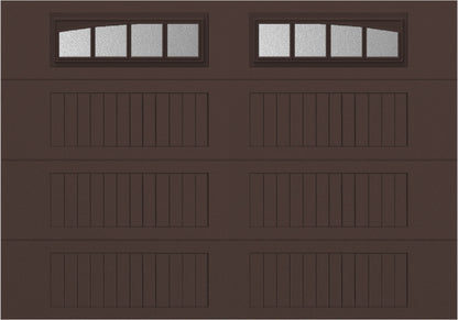 10x7 -  Arched Stockbridge Long - Obscure With glass Long - Brown