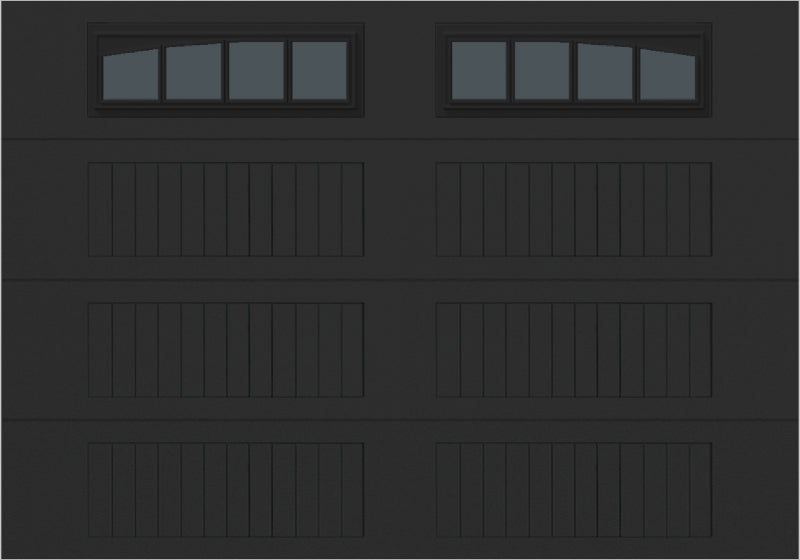 10x7 -  Arched Stockbridge Long - Tinted With glass Long - Black