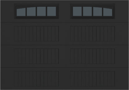 10x7 -  Arched Stockbridge Long - Tinted With glass Long - Black