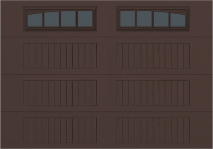 10x7 -  Arched Stockbridge Long - Tinted With glass Long - Brown