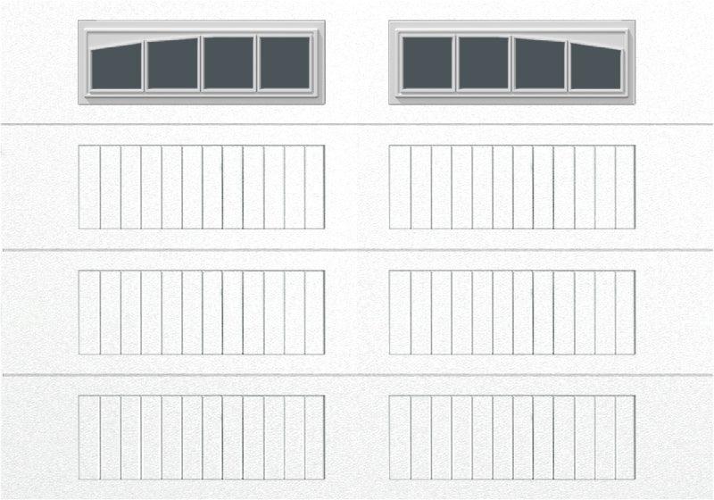 10x7 -  Arched Stockbridge Long - Tinted With glass Long - White