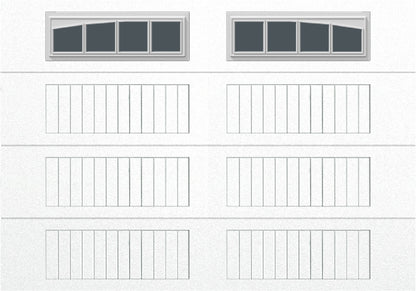 10x7 -  Arched Stockbridge Long - Tinted With glass Long - White