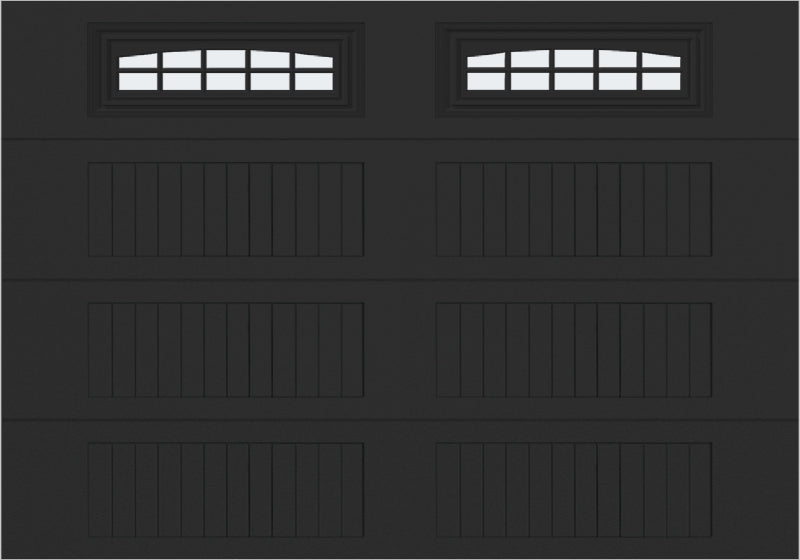 10x7 -  Cascade - Frosted  With glass Long - Black