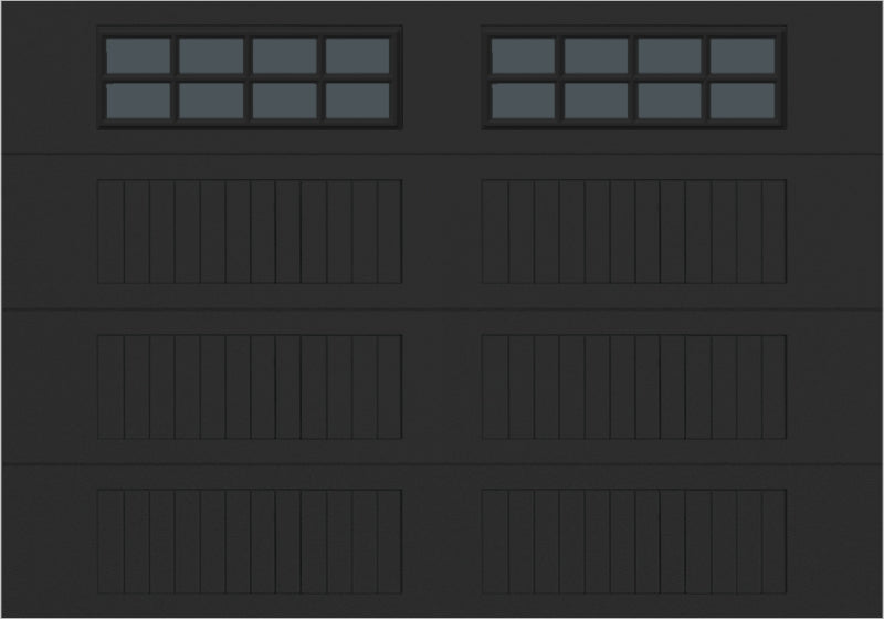 10x7 -  Tinted - Long Stockton With glass - Black