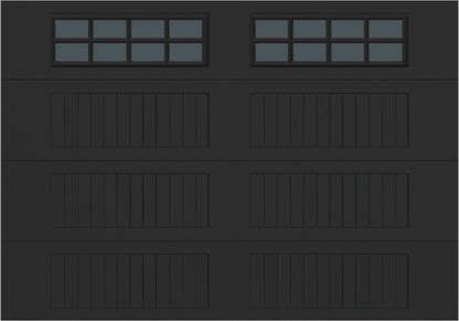 10x7 -  Tinted - Long Stockton With glass - Black