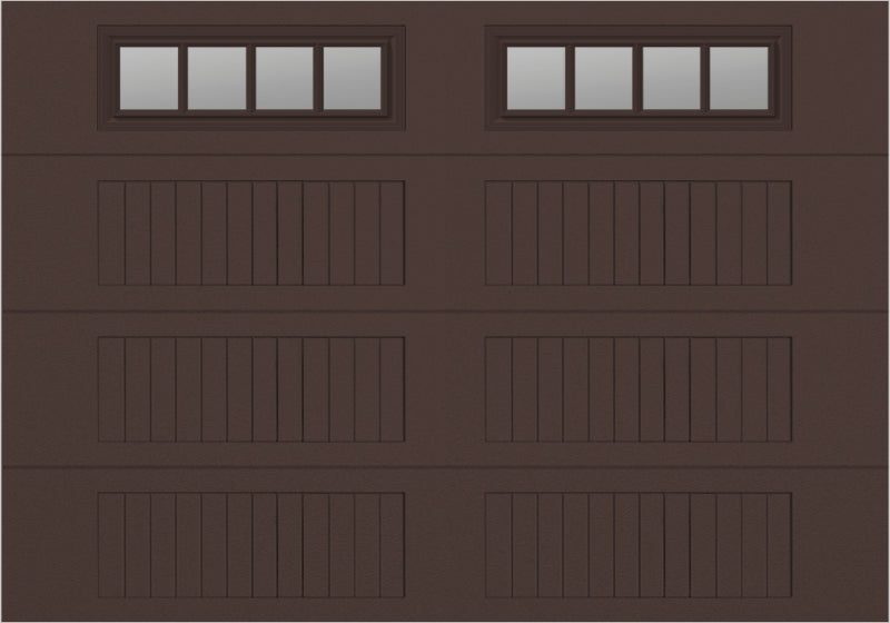 10x7 -  Straight Stockbridge Long - Clear  With glass Long - Brown