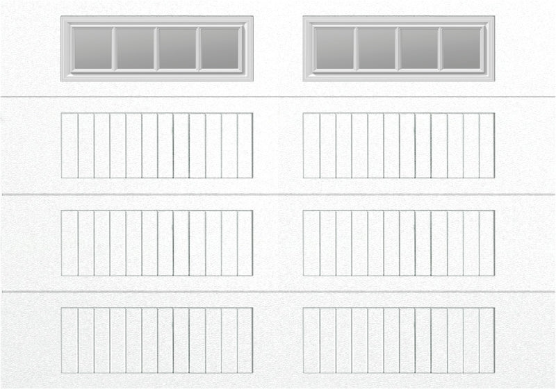 10x7 -  Straight Stockbridge Long  - Clear  With glass Long - White