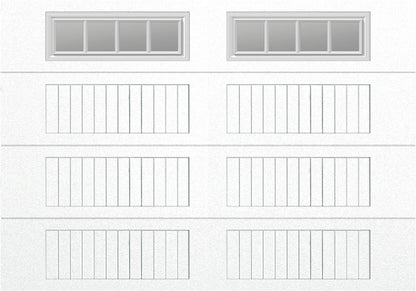 10x7 -  Straight Stockbridge Long  - Clear  With glass Long - White