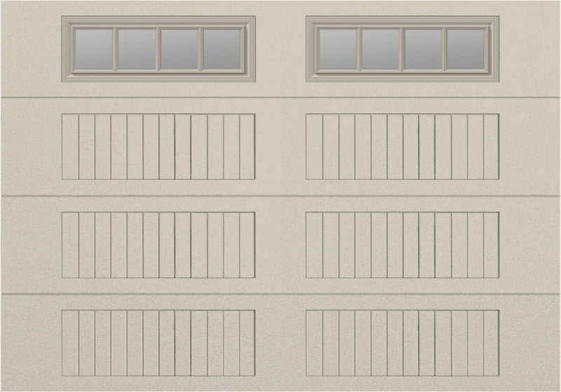 10x7 - Straight Stockbridge Long - Clear  With glass Long - Almond