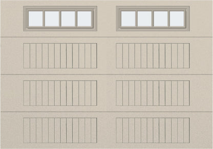10x7 - Straight Stockbridge Long - Frosted With glass Long - Almond