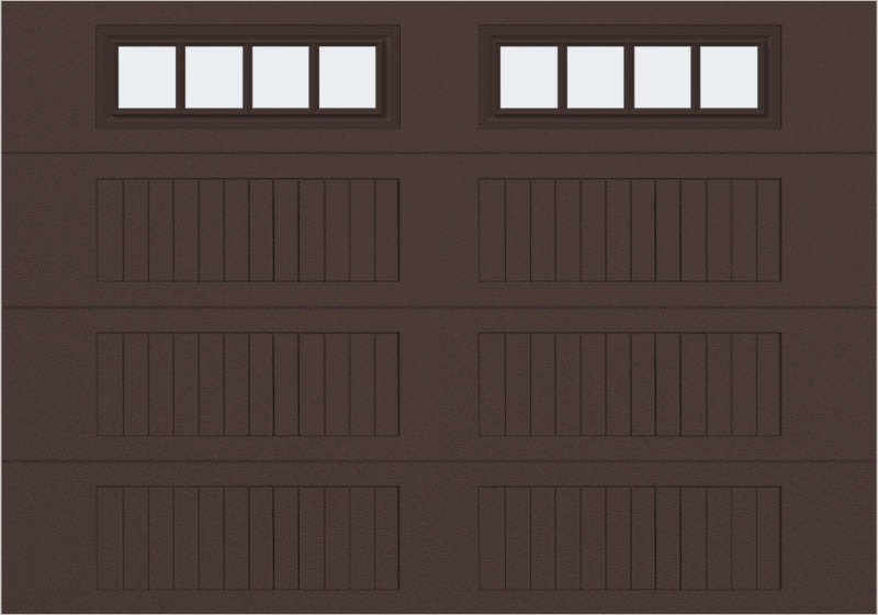 10x7 -  Straight Stockbridge Long - Frosted With glass Long - Brown