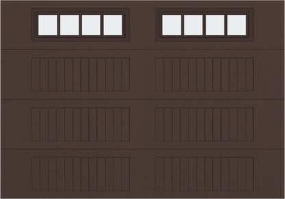 10x7 -  Straight Stockbridge Long - Frosted With glass Long - Brown