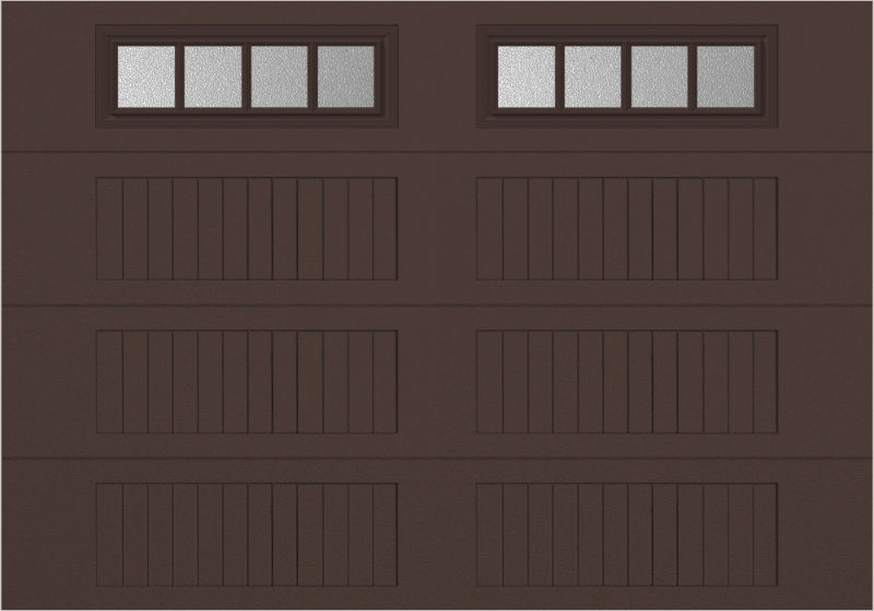 10x7 -  Straight Stockbridge Long - Obscure With glass Long - Brown