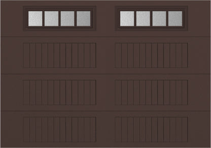 10x7 -  Straight Stockbridge Long - Obscure With glass Long - Brown