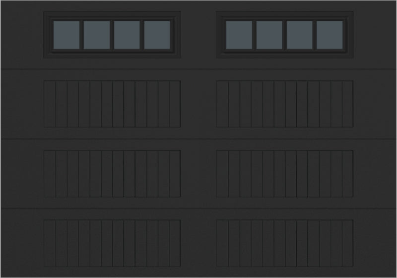 10x7 -  Straight Stockbridge Long - Tinted   With glass Long - Black