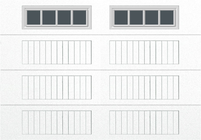 10x7 -  Straight Stockbridge Long - Tinted   With glass Long - White
