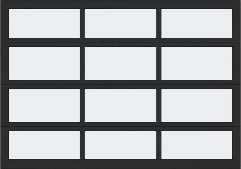 10'x7' Window - Aluminum  - Black - Frosted