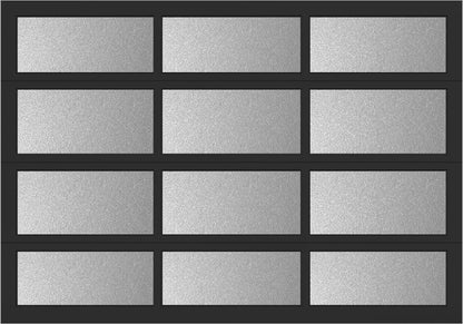 10'x7' Window - Aluminum  - Black - Obscure