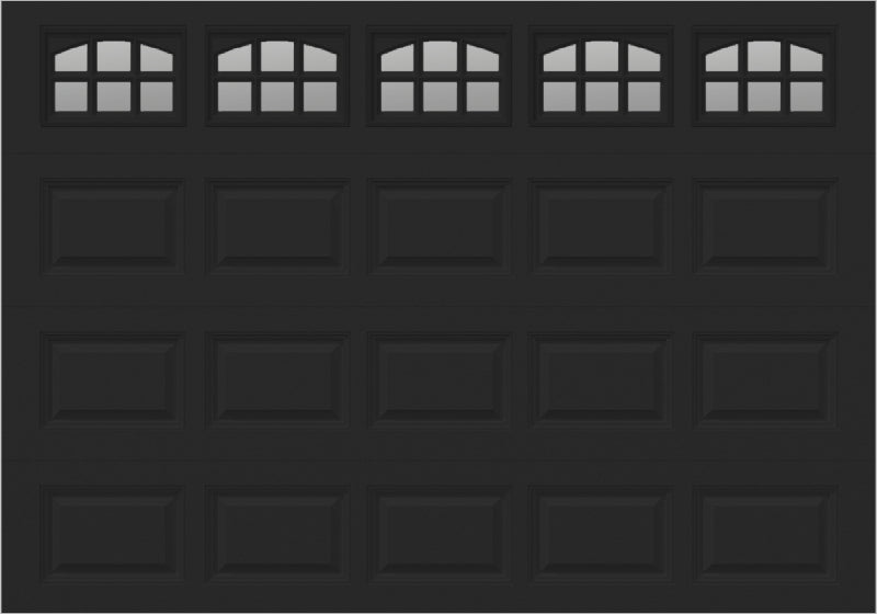 10x7 -  Cascade Short - Clear  With glass - Black