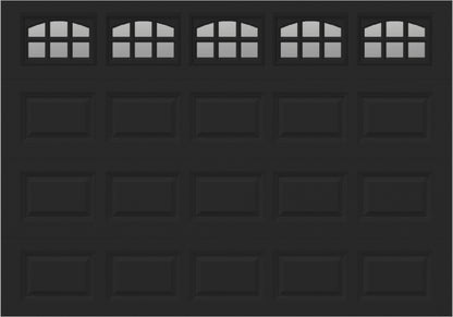 10x7 -  Cascade Short - Clear  With glass - Black