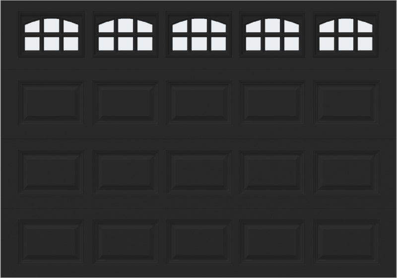 10x7 -  Cascade Short - Frosted  With glass - Black.