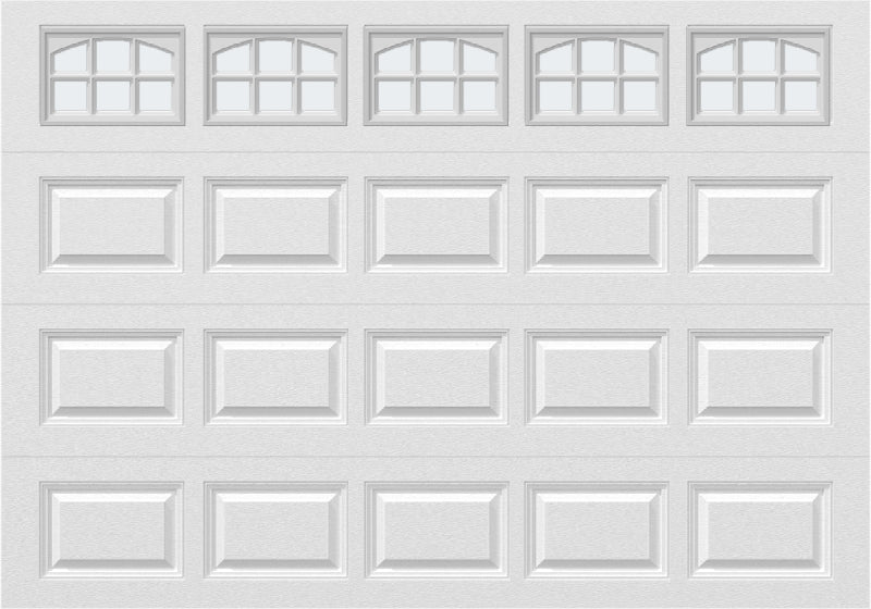 10x7 -  Cascade Short - Frosted  With glass - White