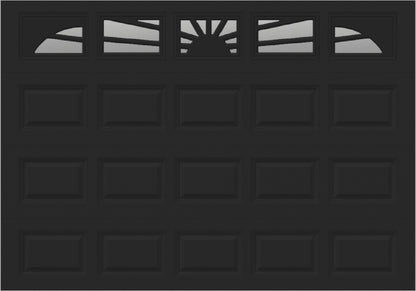 10x7 -  Sunburst - ClearWith glass - Black