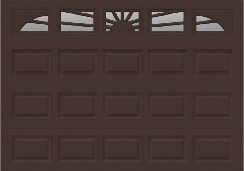 10x7 -  Sunburst - Clear With glass - Brown