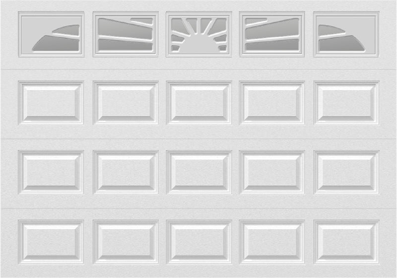 10x7 -  Sunburst - Clear With glass - White