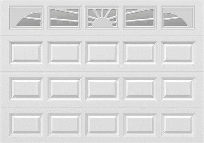 10x7 -  Sunburst - Clear With glass - White