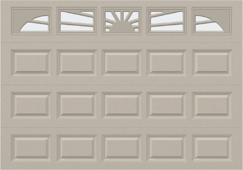 10x7 - Sunburst - Frosted -  With glass Long - Almond