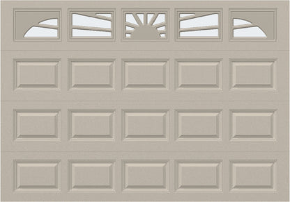 10x7 - Sunburst - Frosted -  With glass Long - Almond