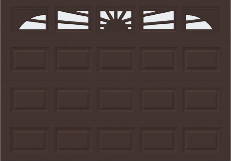 10x7 -  Sunburst - Frosted -  With glass Long - Brown