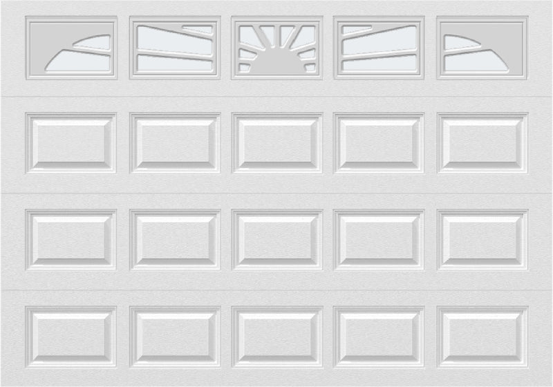 10x7 -  Sunburst - Frosted - With glass Long - White